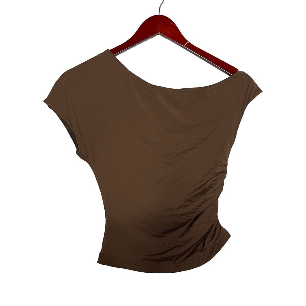 NAKEDVICE The Katia Crop Top in Chocolate Brown sz XS - Picture 5 of 8